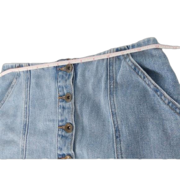 Forever 21 Size S Button Up Mini Demin Skirt - Picture 7 of 11